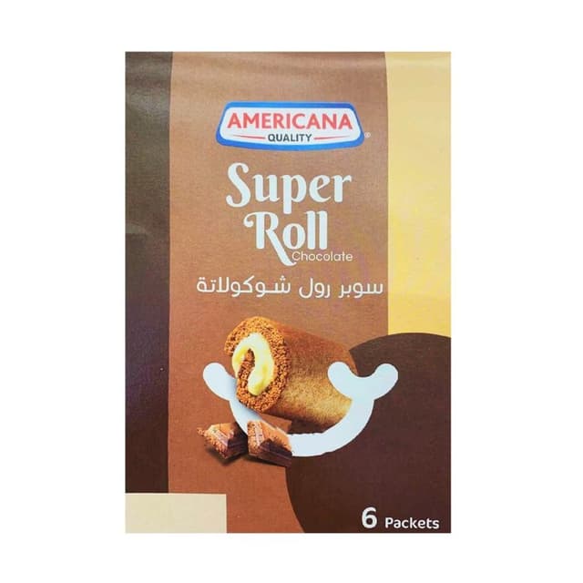 أمريكانا سوبر رول كيك شوكولاتة، 6×60جم