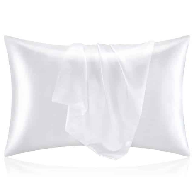 Hair Essentials Silk Pillowcase - White