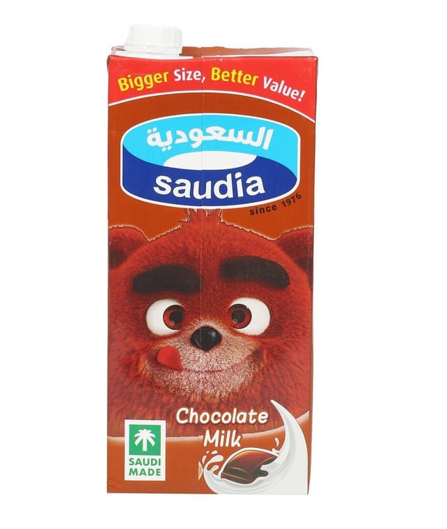 Saudia Chocolate Flavored Milk, 1L