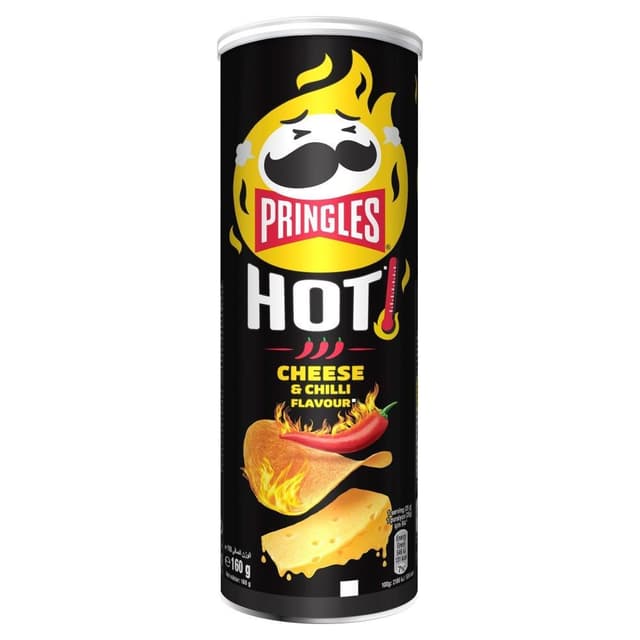 Pringles Hot Cheese & Chilli Flavour Potato Chips, 160g