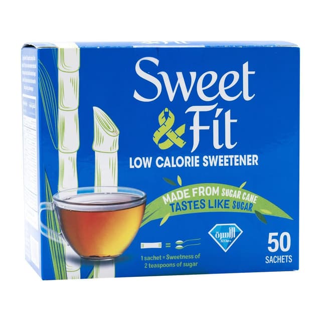 Al Osra Sweet & Fit Low Calorie Sweetener Sachets, 50 Sachets