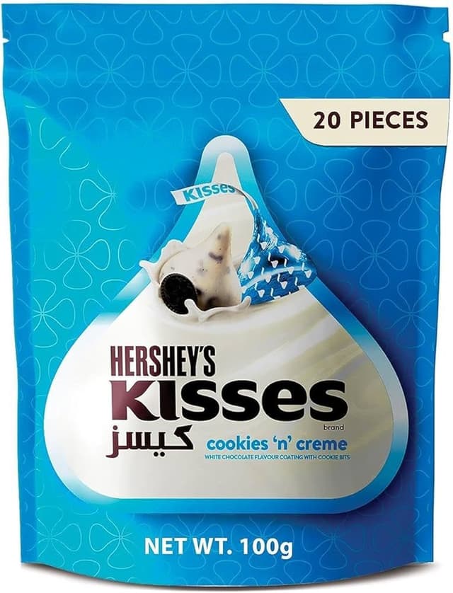 Hershey's Kisses Cookies & Cream Chocolate, 100g