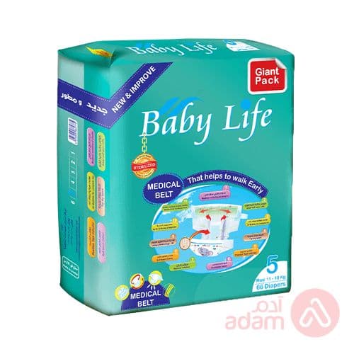 Baby Life Mega Bag Maxi Baby Diapers, 66 Diapers