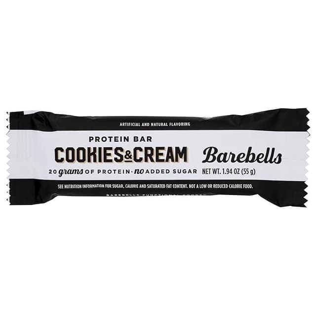 Barebells No Added Sugar Cookies & Cream Protein Bar, 55g