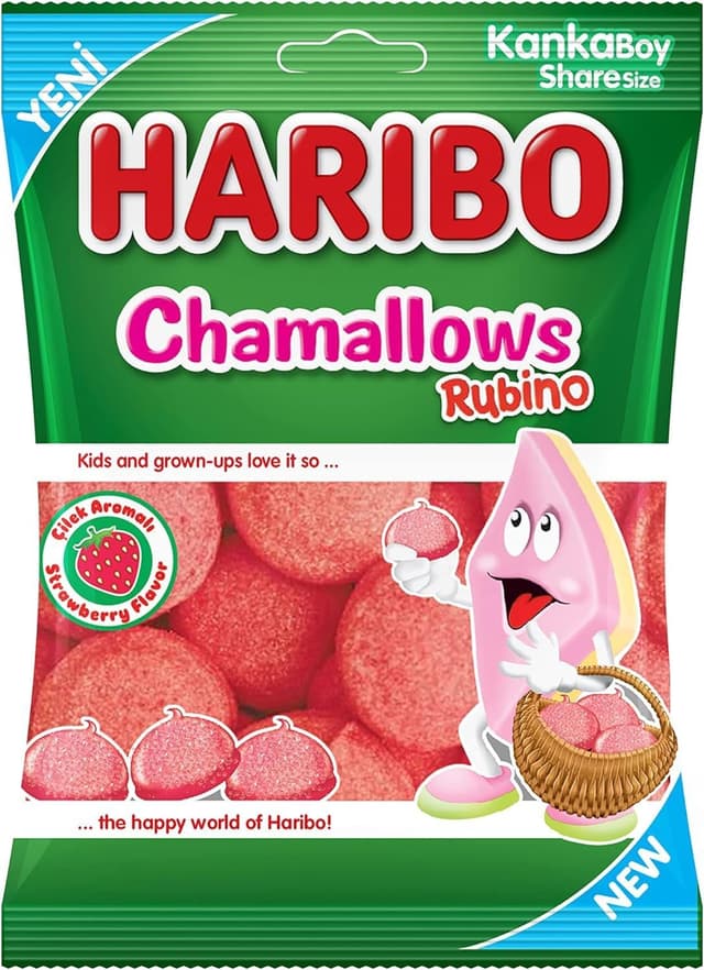 Haribo Chamallows Marshmallow Candies Strawberry Flavor, 70g