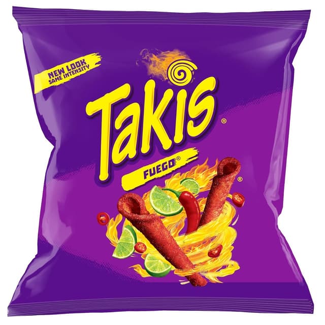 Takis Fuego Hot Chili Pepper & Lime Tortilla Chips, 28g