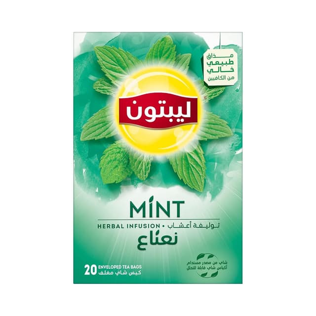 Lipton Herbal Infusion Tea Mint Teabags, 20 Teabags