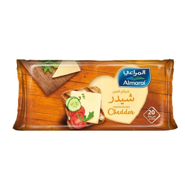 المراعي جبن شيدر كامل الدسم شرائح، 400جم