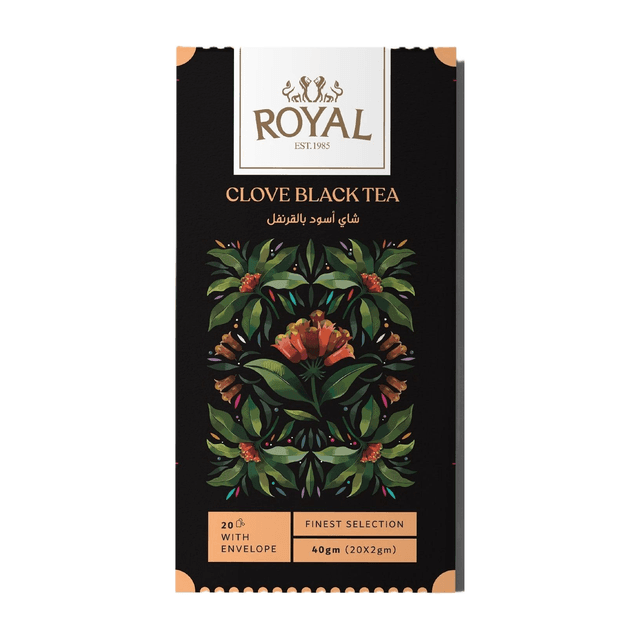 Royal Black Tea Cloves Tea Bags, 20 Tea Bags