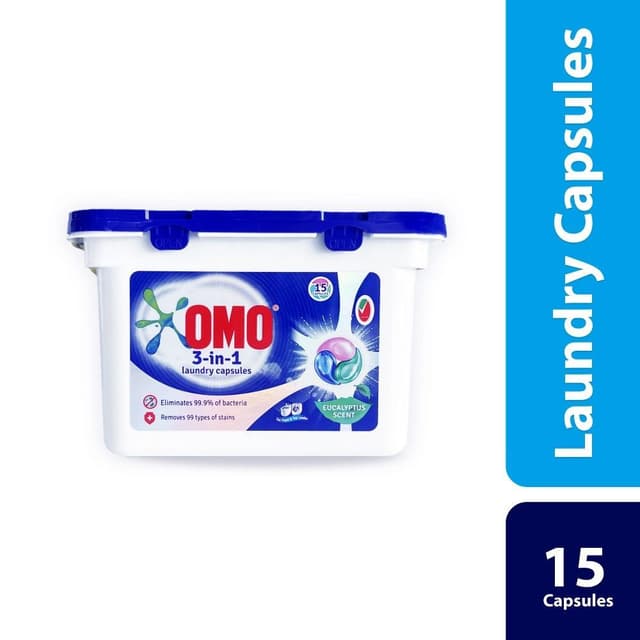 Omo 3in1 Laundry Capsules Eucalyptus