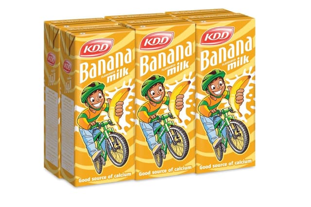 KDD UHT Banana Flavored Milk, 6x180ml