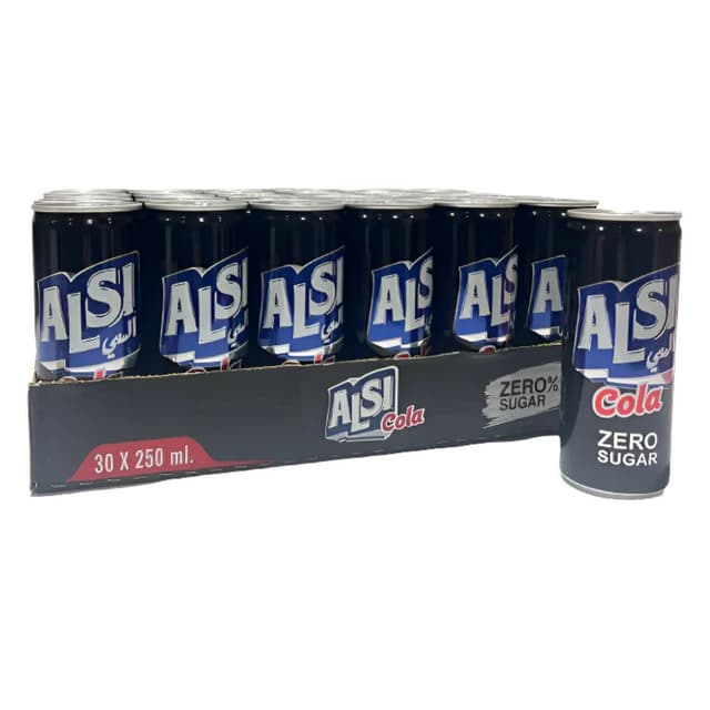Alsi Cola Zero Sugar Soft Drink Carton, 30x250ml