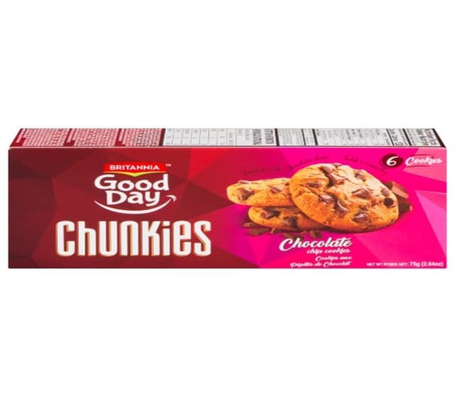 Britannia Good Day Chunkies Chocolate Cookies, 125g