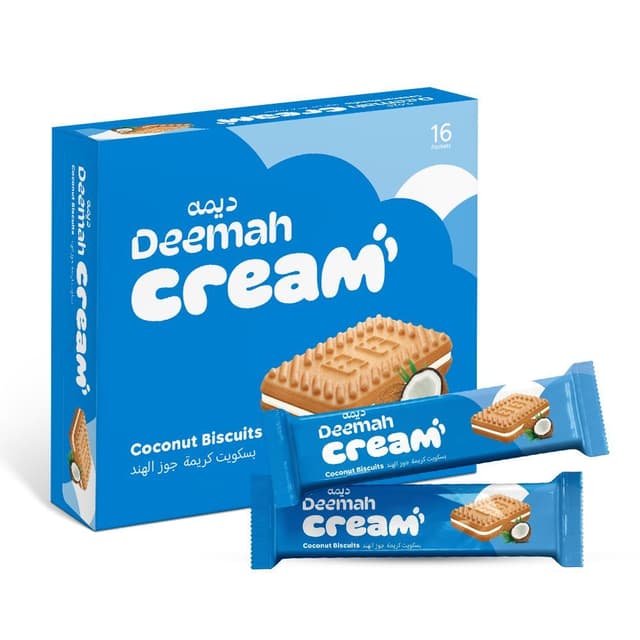 Deemah Coconut Cream Biscuits, 16x27g