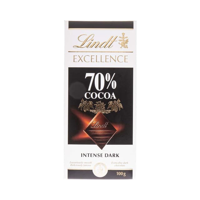 Lindt Excellence 70% Dark Chocolate Slab, 100g