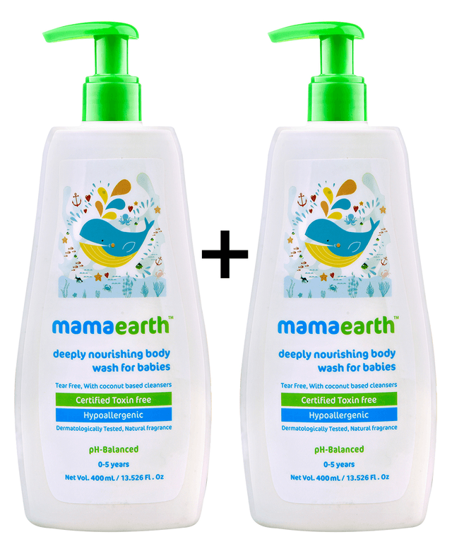 Mamaearth Baby Body Wash 400Ml 1+1'@Sp