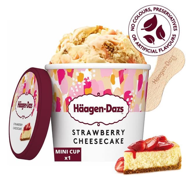Haagen-Dazs Mini Strawberry Cheesecake Ice Cream Cup, 100ml