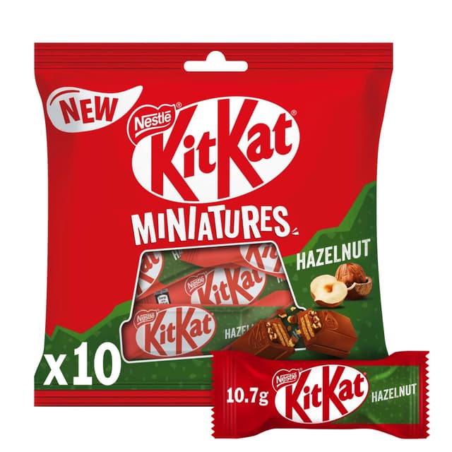 Kitkat Miniatures Hazelnut Chocolate Bag, 107g