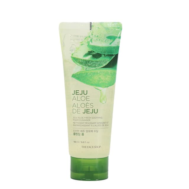 The Face Shop Jeju Aloe Fresh Soothing Foam Cleanser, 150ml