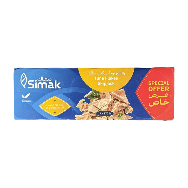 Simak Skipjack Tuna Flakes in Sunflower Oil, 3x170g