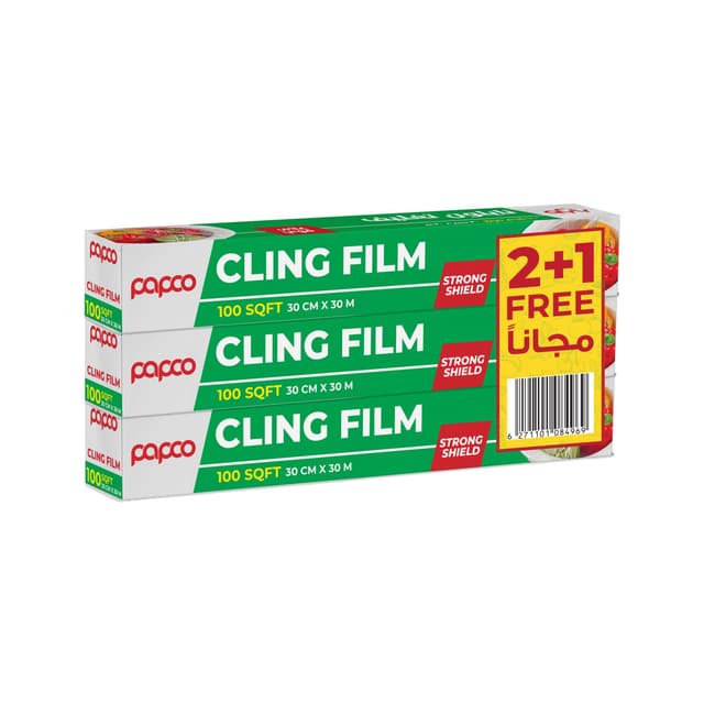 Papco Cling Film, 100 Sq.ft, 30cmx30m, 3 Pieces