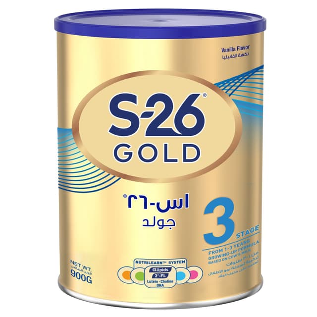 S-26 Gold Growing Up Milk Formula Vanilla Flavor Stage 3 (1-3 Years), 900g