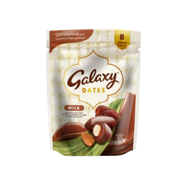 Galaxy Milk Chocolate Covered Dates with Almonds Pouch, 96g