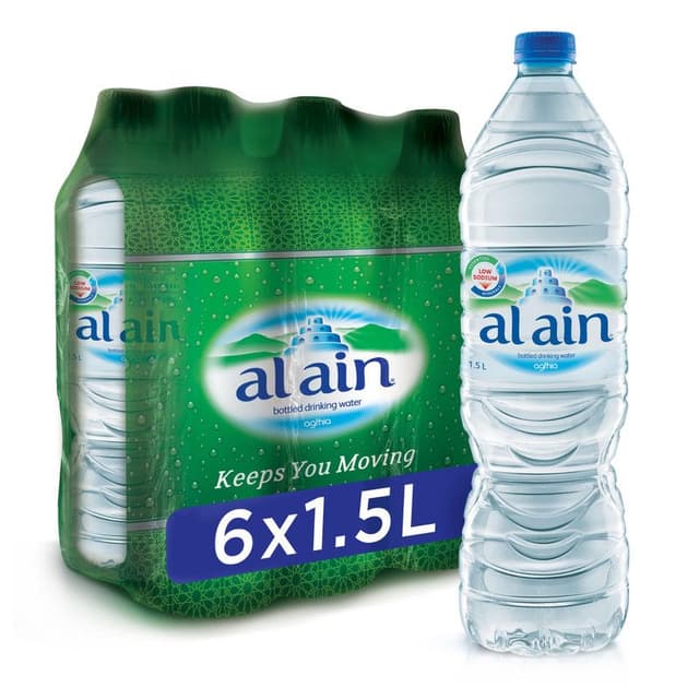 العين ماء شرب معبأ, 6x1.5L