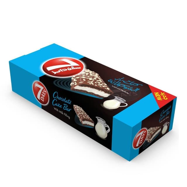 7 Days Chocolate Cake Bar with Milk Filling