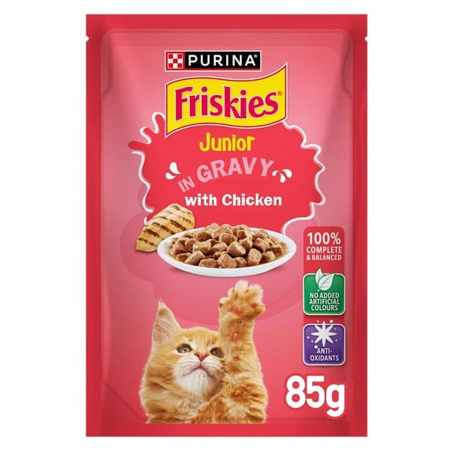 Purina Friskies Junior Wet Food with Chicken in Gravy for Kittens, 85g