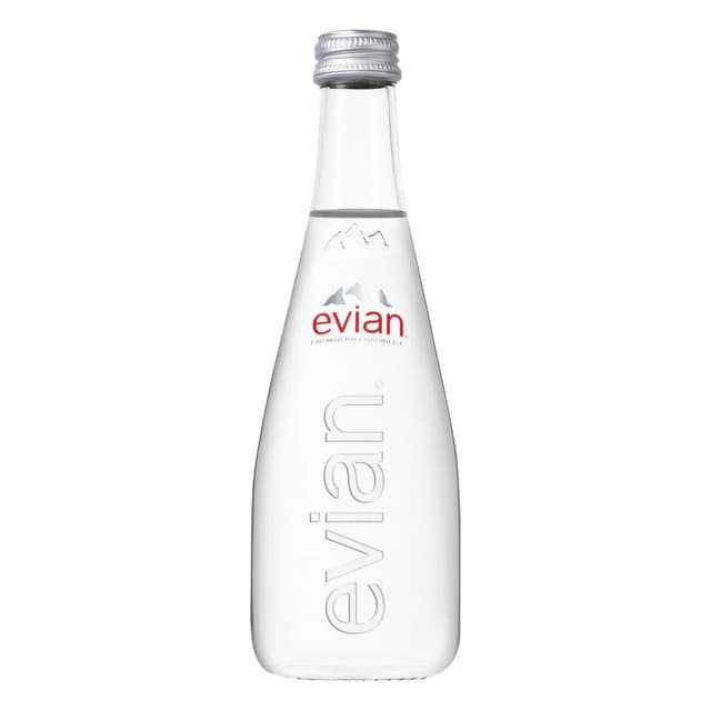 Evian Natural Mineral Water Glass, 330ml