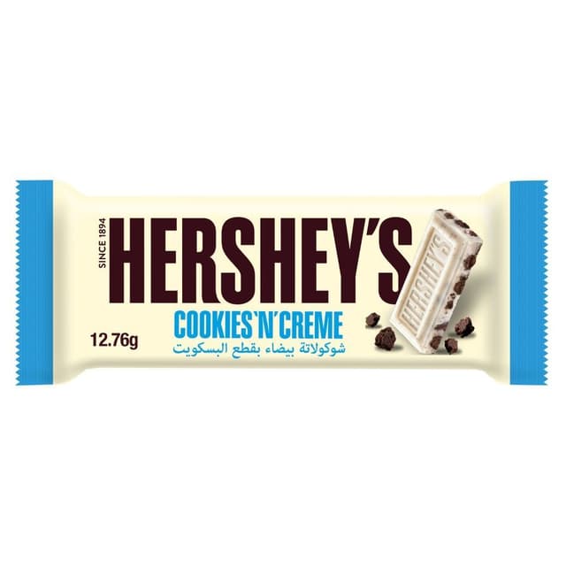 Hershey's Cookies 'N' Creme Chocolate Bar, 12.76g