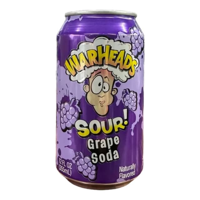 Warheads Sour Grape Soda, 355ml
