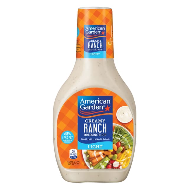 American Garden Lite Ranch Dressing & Dip, Gluten Free 473ml