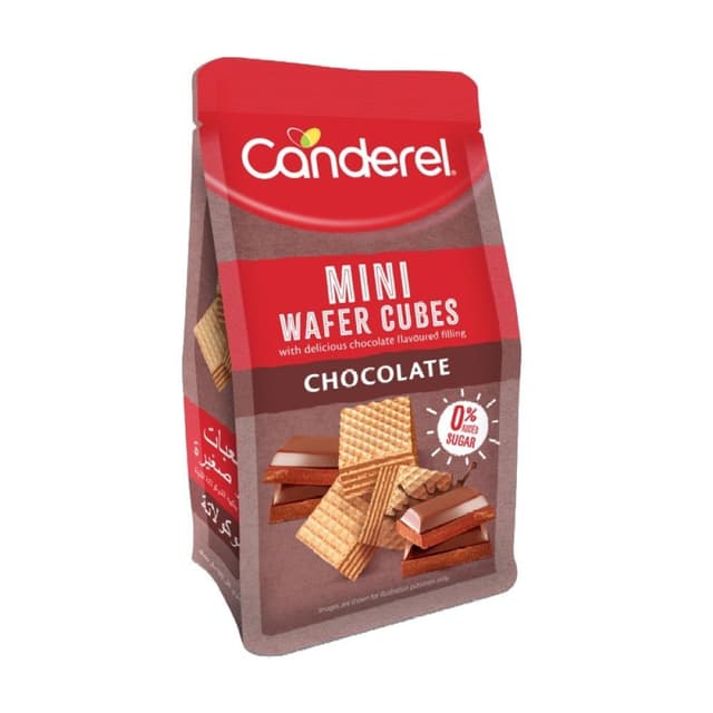 Canderel 0% Added Sugar Chocolate Mini Wafer Cubes Bag, 100g