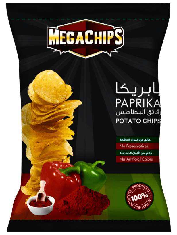 Mega Chips Paprika Potato Chips, 40g