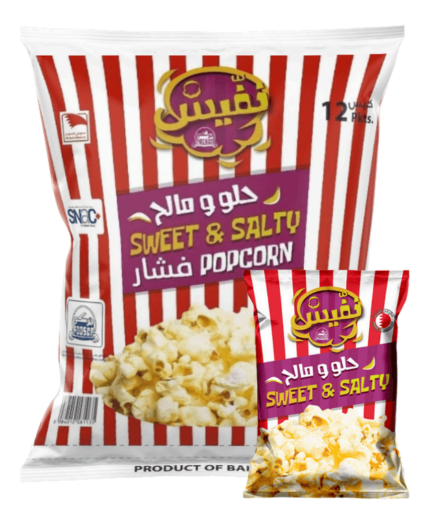 نفيش سويت اند سالت بوب كورن، 12x25جم