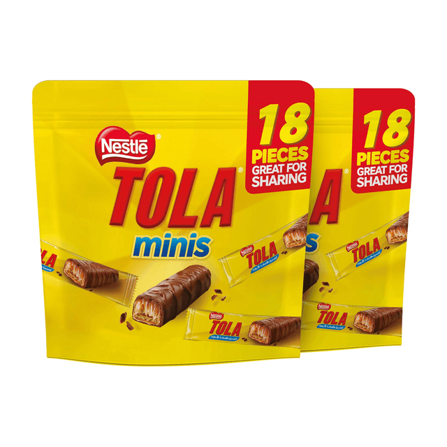 Tola Minis Crispy Wafer Covered With Caramel And Milk Chocolate, 2x279g