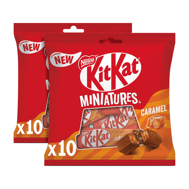 Kitkat Miniatures Crispy Wafer Finger Covered with Caramel Chocolate, 2x110g