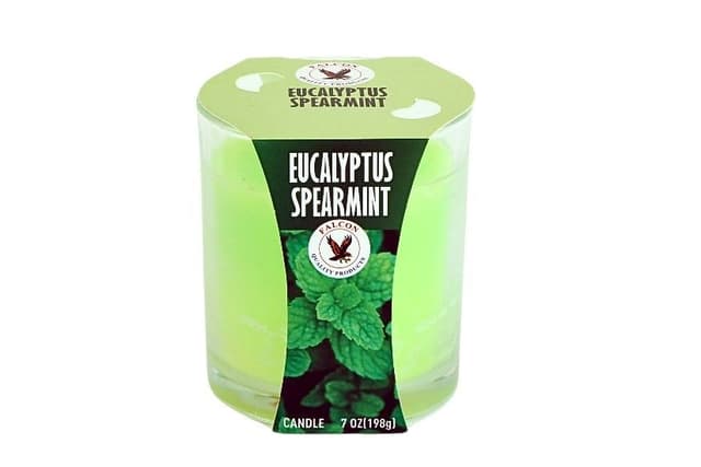 Falcon Glass Candle Eucalyptus Spearmint, 7 Oz