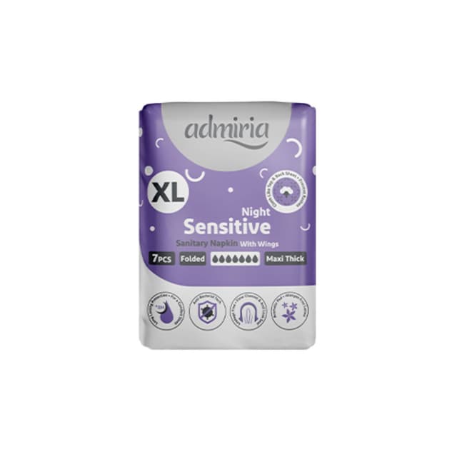 Admiria Night Maxi Thick Sanitary Napkin, XL, 7 Pieces
