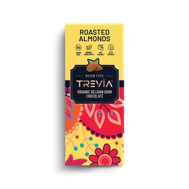 Trevia Roasted Almonds Chocolate, 40g