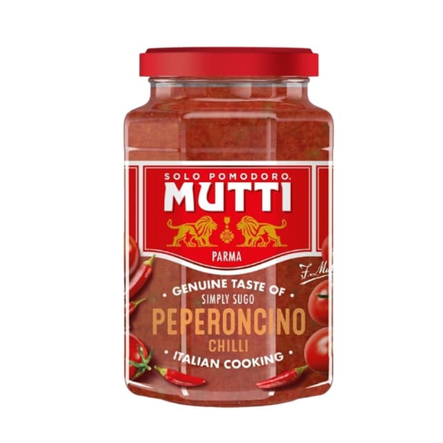 Mutti Tomato Sauce with Chilli Pepper Glass Jar, 400g
