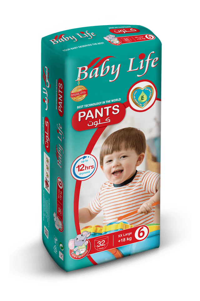Baby Life Pants, Size 6, +18 Kg, 32 Pieces