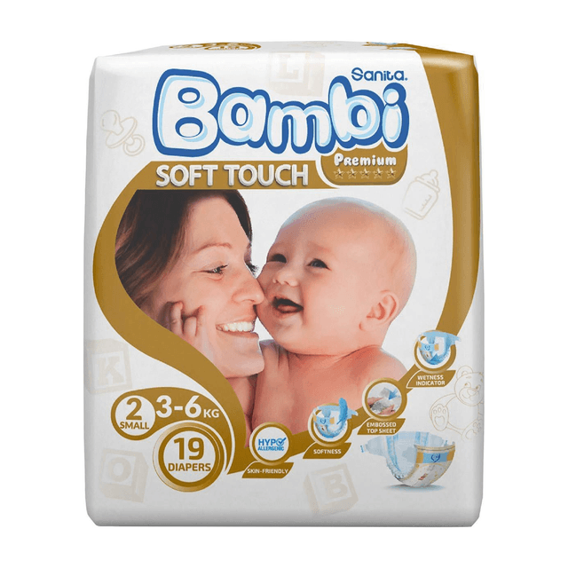 Sanita Bambi Baby Diapers Size 2 (3-6kg) 19 Pieces