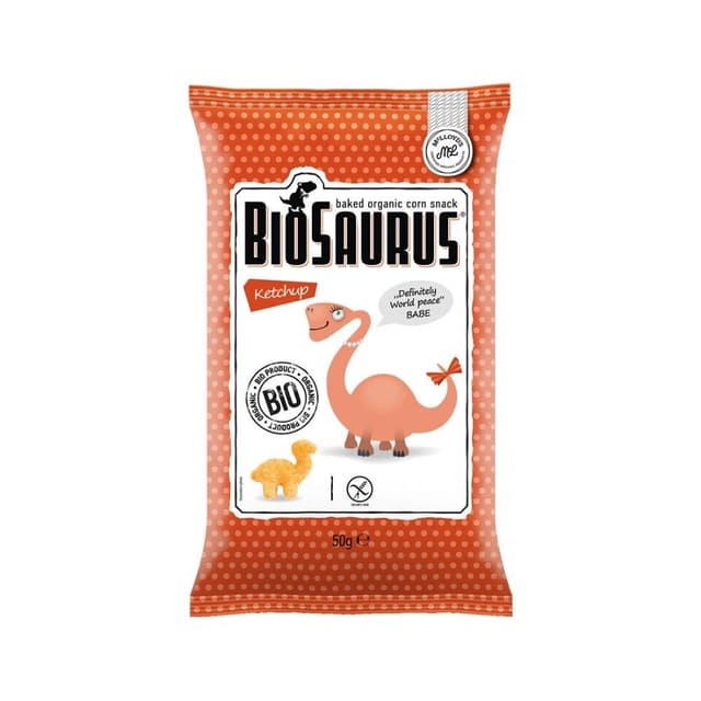 Mclloyd's Biosaurus Organic Ketchup Flavor Baked Corn Snack, 50g