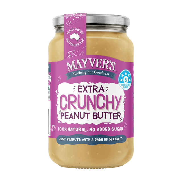 Mayver's Peanut Butter Extra Crunchy, 375g