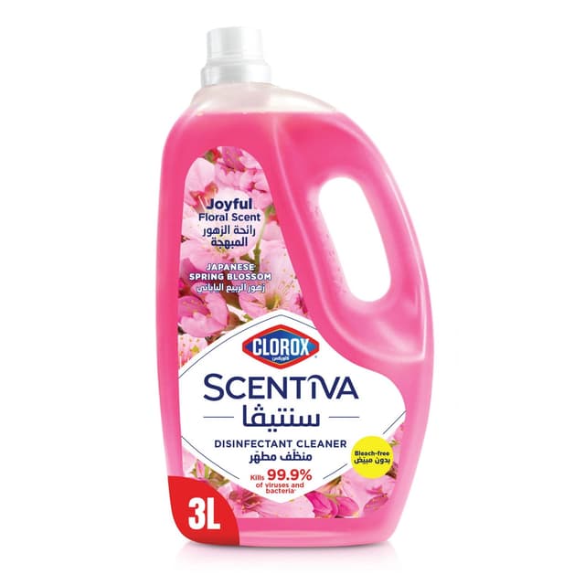 Clorox Scentiva Disinfectant Cleaner Japanese Spring Blossom Bleach Free 3 Litres