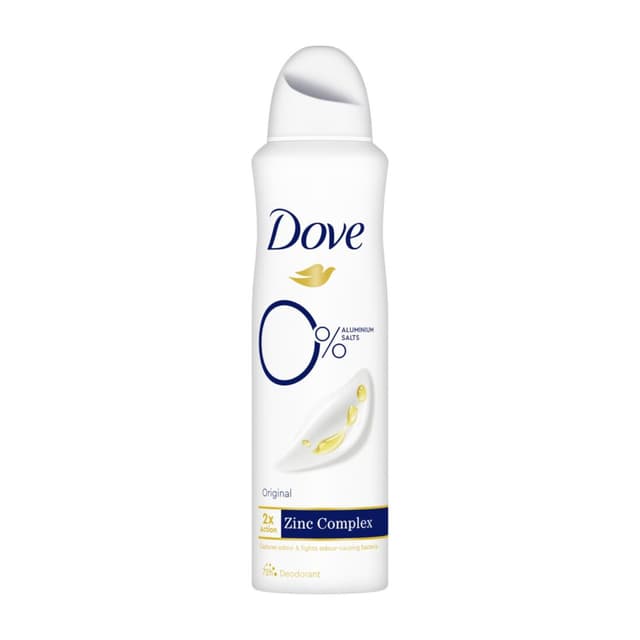 Dove Women Original 0% Aluminum Deodorant Spray, 150ml