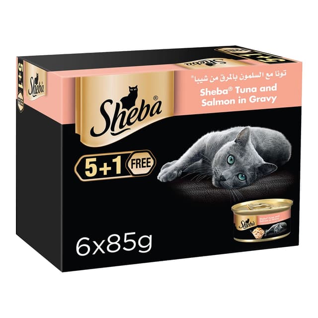 Sheba Tuna and Salmon in Gravy Cat Food, 6x85g